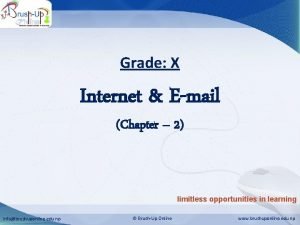 Internet Email Grade X Internet Email Chapter 2