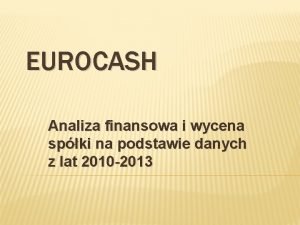 Eurocash analiza