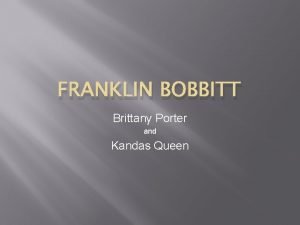 Franklin bobbitt