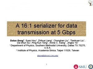 A 16 1 serializer for data transmission at