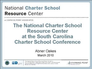 National charter school resource center
