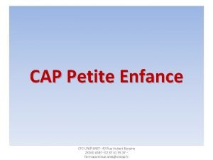 CAP Petite Enfance CFCLPAP ANET 40 Rue Hubert