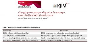 Longterm Prognosis of IBD and Its Temporal Change