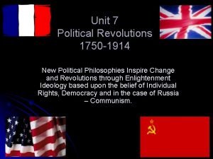 Unit 7 Political Revolutions 1750 1914 New Political