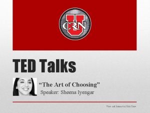 The art of choosing ted talk
