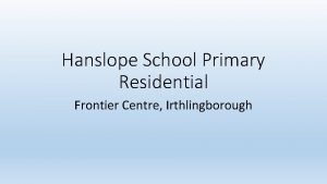 Hanslope school