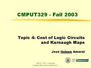 CMPUT 329 Fall 2003 Topic 4 Cost of