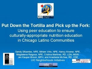 Chicago partnership for health promotion