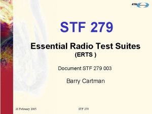 STF 279 Essential Radio Test Suites ERTS Document