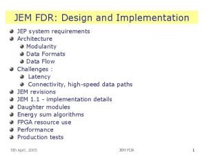 Fdr design