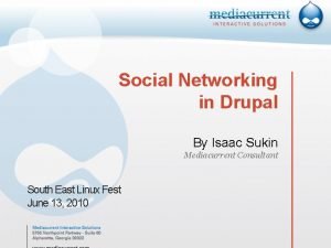 Drupal social networking