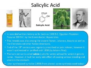 Salicylic acid history