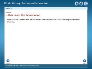 Chapter 17 section 3 luther leads the reformation