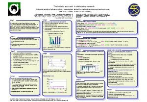 The holistic approach in allelopathy research Fate and