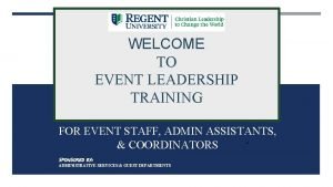 Event staff training