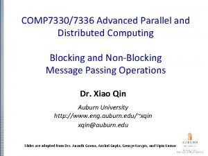 COMP 73307336 Advanced Parallel and Distributed Computing Blocking