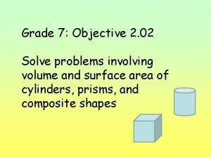 Grade 7 Objective 2 02 Solve problems involving