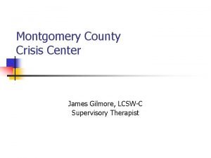 Montgomery county crisis center