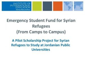 Iie emergency student fund