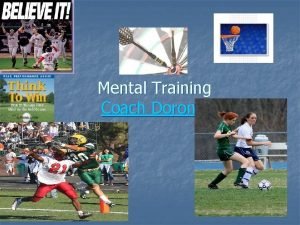 Mental Training Coach Doron Agenda n n n