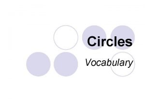 Geometry circle vocabulary