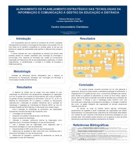 ALINHAMENTO DO PLANEJAMENTO ESTRATGICO DAS TECNOLOGIAS DA INFORMAO