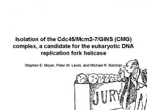 Isolation of the Cdc 45Mcm 2 7GINS CMG