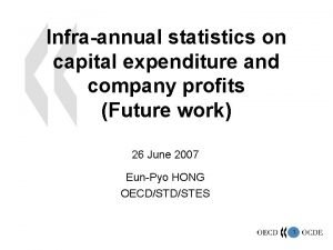 Infraannual statistics on capital expenditure and company profits