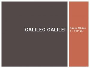 Galileo galilei timeline