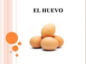 EL HUEVO Los huevos de las aves constituyen