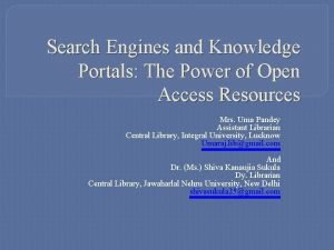 Knowledge search engines