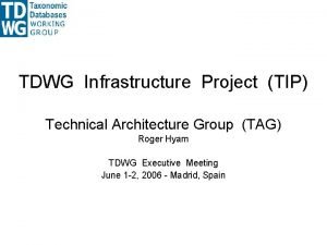 Technical architecture group