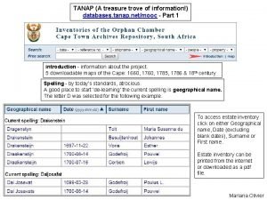 Treasure trove of information