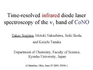 Timeresolved infrared diode laser spectroscopy of the n