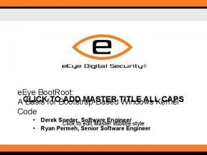 e Eye Boot Root TOBootstrapBased ADD MASTER TITLE