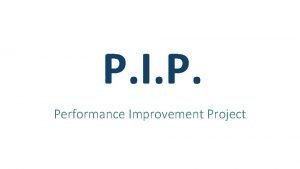 P I P Performance Improvement Project Performance Improvement