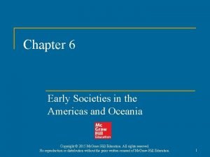 Chapter 6 Early Societies in the Americas and