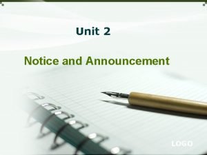 Lost and found notice Lost and found notice