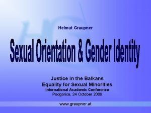 Helmut Graupner Justice in the Balkans Equality for