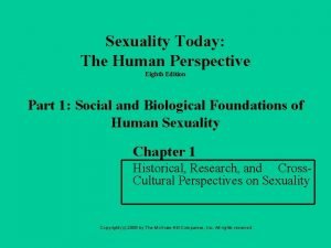 Sexuality Today The Human Perspective Eighth Edition Part