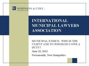 International municipal lawyers association