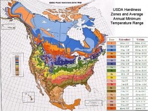 USDA Hardiness Zones and Average Annual Minimum Temperature