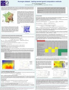 Auvergne dataset testing several geoid computation methods Pierre