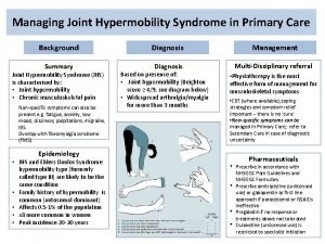 Joint hypermobility syndrome symptoms