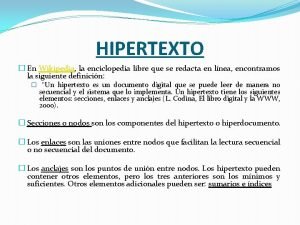 Termino hipertexto