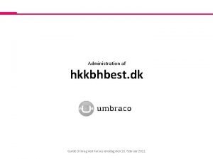 Guide til umbraco