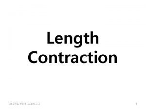 Length contraction formula