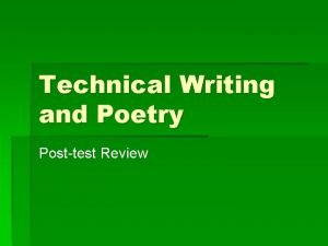 Example of technical writing poem