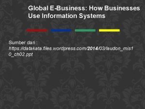 Global EBusiness How Businesses Use Information Systems Sumber