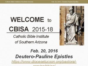 Catholic Bible Institute of Southern Arizona Feb 20